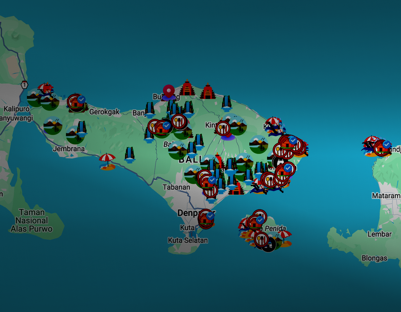 Bali Haritası 🏝️ – Turist Rotasından Uzak